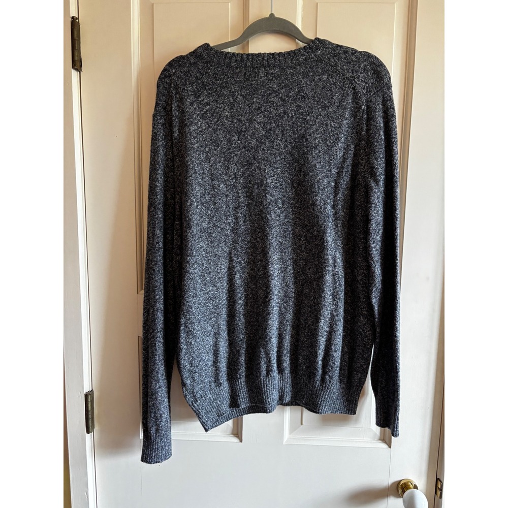 Croft & Barrow Mens Crew Neck Sweater Marled Charcoal Grey Knit Pullover XL - Picture 2 of 4